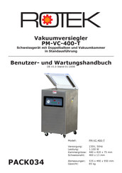 Rotek PM-VC-400-T Benutzer- Und Wartungshandbuch