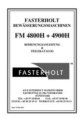 Fasterholt FM4900H Bedienungsanleitung Und Teileliste