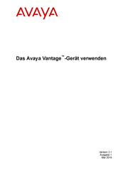 Avaya Vantage K165 Bedienungsanleitung