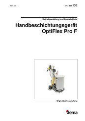 Gema OptiFlex Pro F Betriebsanleitung Und Ersatzteilliste