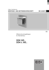 Helios DDK WE-Serie Montage- Und Betriebsvorschrift