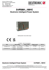 EDWANZ group DEUTRONIC D-IPS1001C-24 Bedienungsanleitung