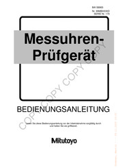 Mitutoyo BA136900 Bedienungsanleitung