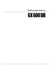 Akai GX 600 DB Bedienungsanleitung