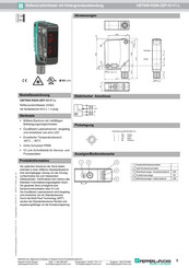 Pepperl+Fuchs OBT600-R200-2EP-IO-V1-L Kurzanleitung
