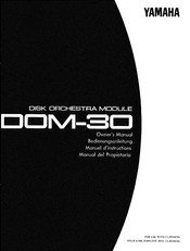 Yamaha DOM-30 Bedienungsanleitung