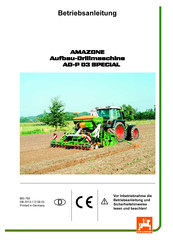 Amazone AD-P 303 SPECIAL Betriebsanleitung