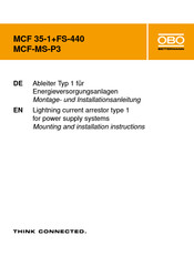 OBO Bettermann MCF-MS-P3 Montage-Und Installationsanleitung