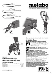 Metabo 628970000 Installations- Und Gebrauchsanleitung