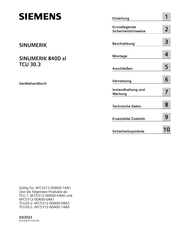 Siemens SINUMERIK 840D sl TCU 30.3 Gerätehandbuch