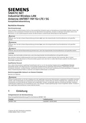 Siemens SIMATIC NET ANT897-1NY Rechtliche Hinweise