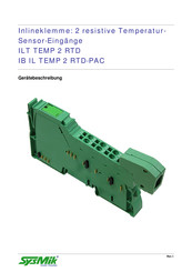 SysMik IB IL TEMP 2 RTD-PAC Gerätebeschreibung
