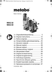 Metabo MAG 50 Originalbetriebsanleitung