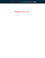 Plantronics Voyager Focus UC Benutzerhandbuch