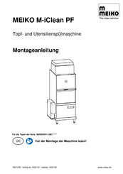 Meiko M-iClean PF-S Montageanleitung