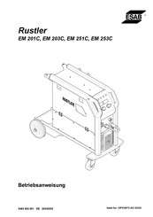 ESAB Rustler EM 201C Betriebsanweisung