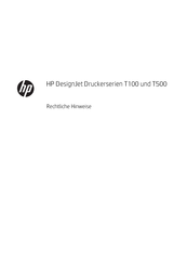 HP DesignJet T100 Serie Rechtliche Hinweise