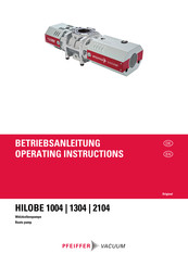 Pfeiffer Vacuum HiLobe 1304 Betriebsanleitung