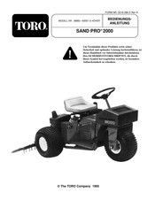 Toro SAND PRO 2000 Bedienungsanleitung