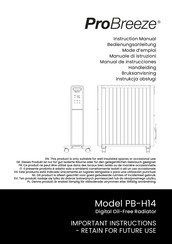 Probreeze PB-H14 Bedienungsanleitung