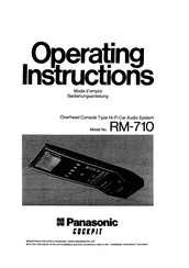 Panasonic RM-710 Bedienungsanleitung