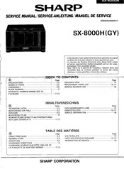 Sharp SX-8000HGY Serviceanleitung