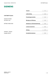 Siemens CASTOMAT 6AT8000-1BA00-4XA0 Handbuch