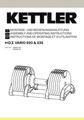 Kettler HOI VARIO 232 Montage- Und Bedienungsanleitung