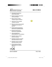 Hurricane HB 51 R HW E Originalbetriebsanleitung