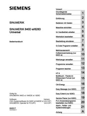 Siemens SINUMERIK sl/828D Bedienhandbuch