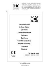 Team Kalorik TKG CM 1008 Bedienungsanleitung