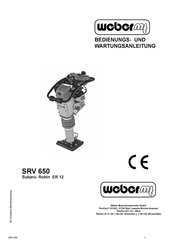 Weber mt SRV 650 Bedienungs- Und Wartungsanleitung