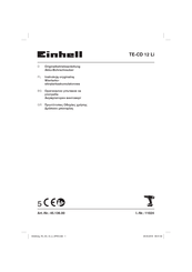 Einhell TE-CD 12 Li Originalbetriebsanleitung