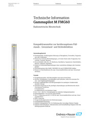 Endress+Hauser Gammapilot M FMG60 Technische Information