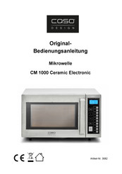 CASO DESIGN CM 1000 Ceramic Electronic Original Bedienungsanleitung
