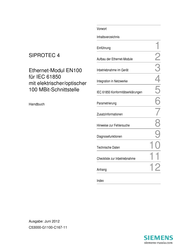 Siemens SIPROTEC 4 EN100 Handbuch