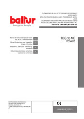 baltur TBG 35 ME Installations-, Gebrauchs- Und Wartungshandbuch
