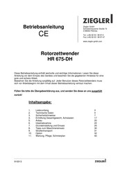 Ziegler HR 675-DH Betriebsanleitung