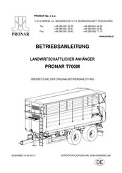 PRONAR T700M Betriebsanleitung
