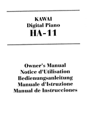 Kawai HA-11 Bedienungsanleitung