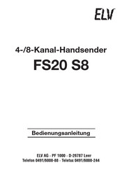 elv FS20 S8 Bedienungsanleitung