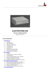 Berchtold ELEKTROTOM 640 Serviceanleitung