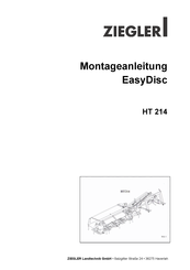 Ziegler EasyDisc HT 214 Montageanleitung