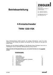 Ziegler TWIN 1250-VSK Betriebsanleitung