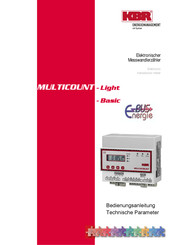 KBR MULTICOUNT-Light Bedienungsanleitung, Technische Parameter