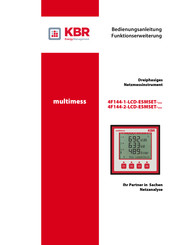 KBR multimess 4F144-1-LCD-ESMSET Serie Bedienungsanleitung