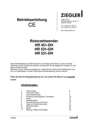 Ziegler HR 531-GH Betriebsanleitung