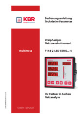 KBR multimess F144-2-LED-ESMS 4 Serie Bedienungsanleitung, Technische Parameter