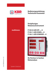 KBR multimess F144-1-LED-ESMS 4 Serie Bedienungsanleitung, Technische Parameter