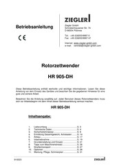 Ziegler HR 905-DH Betriebsanleitung